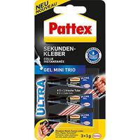 Pattex® secondelijm Ultra mini trio gel, 3 x 1 g