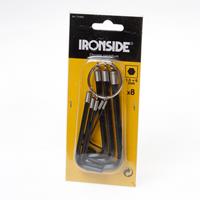 Ironside Inbussleutelset 186 1.5-6mm met ring 8-delig