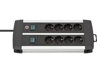 Brennenstuhl Premium-Duo 1391000908 Power Strip, x8 Schuko with Overload Protection, 3m