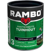 Rambo Pantserbeits Tuinhout zijdeglans diepzwart dekkend 750 ml