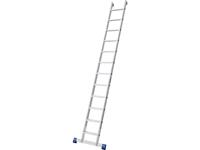 enkele ladder Krause, TRBS 2121-2, werkhoogte 4100 mm, 12 antisliptreden met T 80 mm, voetplug, dwarstraverse, aluminium