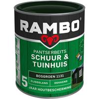 Rambo Pantserbeits Schuur & Tuinhuis zijdeglans bosgroen dekkend 750 ml