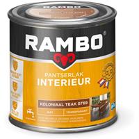 Rambo pantserlak interieur transparant mat koloniaal teak 250 ml