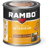 Rambo pantserlak interieur transparant zijdeglans koloniaal teak 250 ml