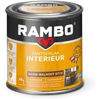 Rambo pantserlak interieur transparant zijdeglans warm walnoot 250 ml