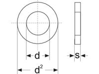 toolcraft A2,7 D125:A2K Unterlegscheiben Innen-Durchmesser: 2.7mm M2.5 DIN 125 Stahl verzinkt