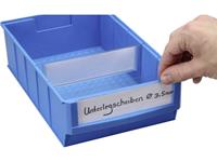 allit ProfiPlus ShelfBox Label B Beschriftungsetiketten für Lagersichtboxen Weiß, Transpare