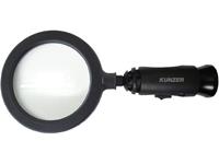 Vergrootglas Met LED-verlichting Lensgrootte: (Ø) 90 mm Zwart Kunzer