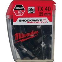 Milwaukee 4932430889 Shockwave impact duty schroefbit TX 40 - 25mm (25st)