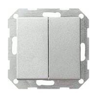 Gira 012526 - Series switch flush mounted aluminium 012526
