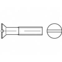 toolcraft Senkschrauben M10 25mm Schlitz ISO 2009 Stahl galvanisch verzinkt 100St.