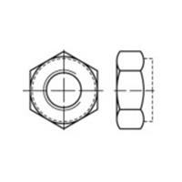 Zeskantmoeren M14 ISO 7042 Staal Galvanisch verzinkt 100 stuks toolcraft TO-5430273