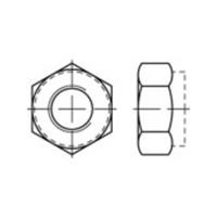 Zeskantmoeren M10 DIN 985 Messing 100 stuks toolcraft TO-5450997