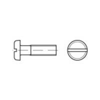 Platkopschroeven M4 40 mm Sleuf DIN 85 Messing 200 stuks toolcraft TO-5445603