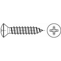 Ingelaste plaatschroeven 25 mm Kruiskop Phillips N/A ISO 7051 RVS A2 500 stuks toolcraft TO-5377692