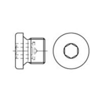 Sluitschroeven 1/8 mm Binnenzeskant (inbus) DIN 908 Messing 100 stuks toolcraft TO-5449260