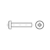 Lenskopschroeven M3 16 mm Kruiskop Phillips ISO 7045 RVS A4 1000 stuks toolcraft TO-5375544