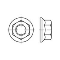 Zeskantmoeren M10 DIN 6923 RVS A4 500 stuks toolcraft TO-5374647