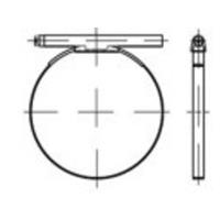 toolcraft DIN 3017 staal (W1) vorm C1 galvanisch verzinkt slangklemmen, met ronde bouten, eendelig, afmeting: 27- 29/18 AARDINGSHULS 18 mm 50 stuks