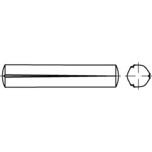 toolcraft TO-5438355 Gekerfde conische pen 5 mm Staal 100 stuks