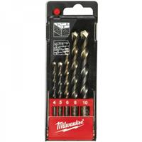 Milwaukee 4932352333 5 Delige betonboren set in kunststof cassette - 4-10mm