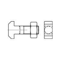 toolcraft Hammerkopfschrauben M12 60mm Vierkant DIN 186 Stahl 10St.