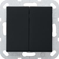 Gira serie Drukvlakschakelaar mat zwart 0125005