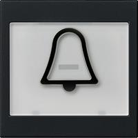 Gira Wip met belsymbool en indicatieveld mat zwart  0217005
