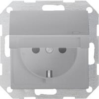 Gira 041426 - Schuko socket aluminum with child protection, 041426