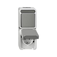 Schneider Electric MEG3495-8029 - Combination switch/wall socket outlet MEG3495-8029, special offer