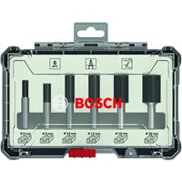 Bosch Nutfräser-Set, 8-mm-Schaft, 6-teilig