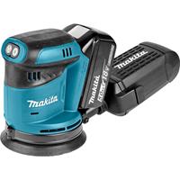 Makita DBO180RTJ 18V Excenter schuurmachine 125mm met 2 accu's in Mbox
