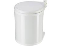 Hailo Einbau-Mülleimer Compact-Box M, Stahlblech, weiß, 15 L