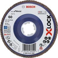 Bosch X-LOCK Fächerscheibe X571 Best for Metal, 115mm, Schleifscheibe, Ø 115mm, K 60