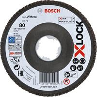 Bosch 2608619203 X-Lock Lamellenschijf Best for Metal - Schuin - Glasvezel - K80 - X571 - 125mm