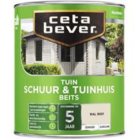 CetaBever schuur- & tuinhuis beits dekkend RAL 9001 crème wit 750 ml