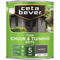 CetaBever tuinbeits schuur & tuinhuis dekkend antraciet zijdeglans 750 ml