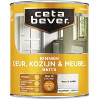 CetaBever binnenbeits deur, kozijn en meubel transparant white wash zijdeglans 750 ml