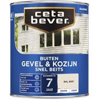 CetaBever snel beits gevel & kozijn dekkend RAL 9001 crème wit zijdemat 750 ml