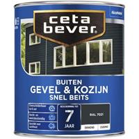 CetaBever snel beits gevel & kozijn dekkend RAL 7021 zwartgrijs zijdemat 750 ml