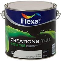 Flexa Creations muurverf extra mat urban taupe 2,5 l