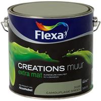 Flexa Creations muurverf extra mat camouflage green 2,5 l