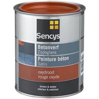 Sencys betonverf lak zijdeglans oxydrood 750ml