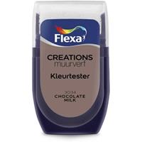 Flexa Creations muurverf Kleurtester Chocolate Milk mat 30ml