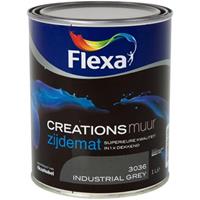 Flexa Creations muurverf industrial grey zijdemat 1 liter
