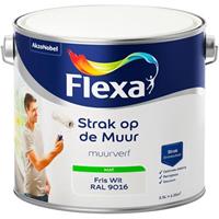 Flexa Strak op de muur fris wit ral 9016 mat 2,5 liter