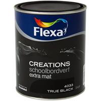 Flexa Creations schoolbordenverf extra mat true black 1 l