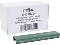 regur OK 24 Ösenklammern grün 1000 St. Abmessungen (L x B x H) 10 x 100 x 20mm