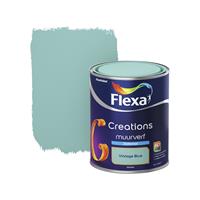 Flexa Creations muurverf vintage blue zijdemat 1 liter