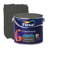 Flexa Creations muurverf industrial grey zijdemat 2,5 liter